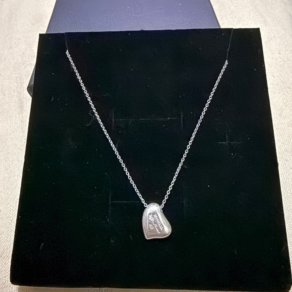 Tiffany & Co. Silver Heart Charm Necklace